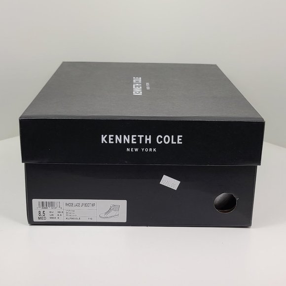 New Kenneth Cole Rhode WaterProof Leather Lace-Up Boots - Picture 9 of 10